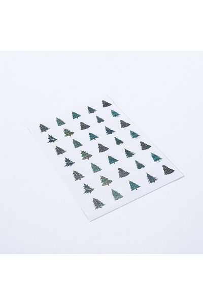 Bimotif Αυτοκόλλητο Πρωτοχρονιάτικο Πεύκο - 3 cm, 700 Τεμάχια
