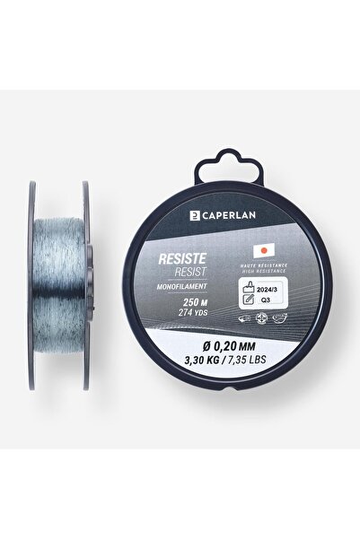 Decathlon خيط صيد السمك من كابيرلان - 250 م - رمادي - خط مقاوم رمادي