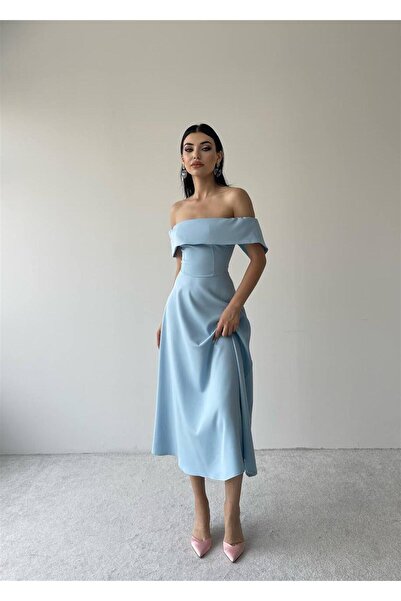 conconmoda Silvain Madonna Midiboy Elbise - Bebe Mavi