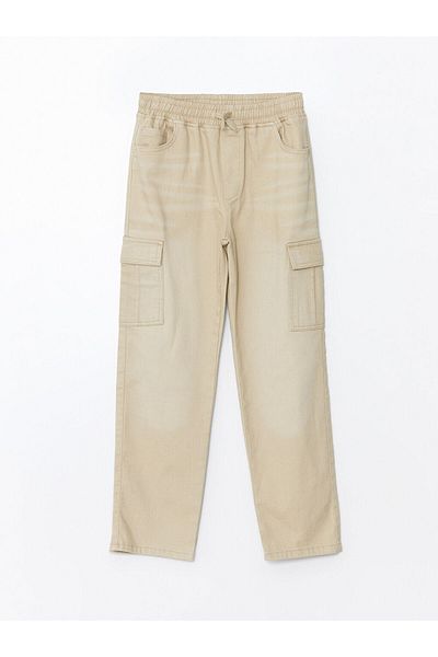 LC Waikiki Lcwk Boy's Cargo Jean παντελόνι με ελαστική μέση