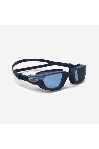 Decathlon Spirit - نظارات سباحة كبيرة الحجم باللونين الأزرق/الأبيض