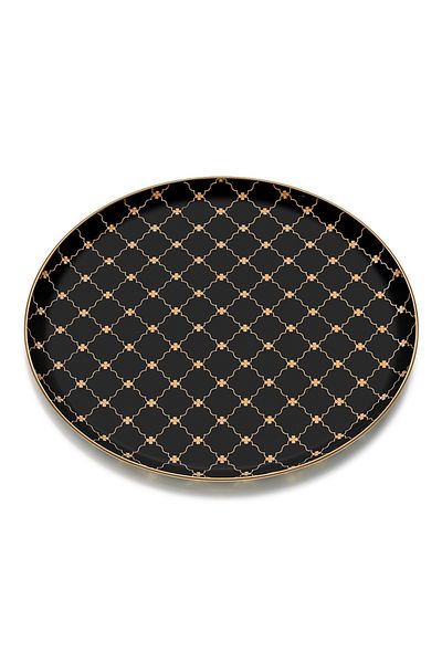 Glore Victoria Matte Gold Glass Tray 35