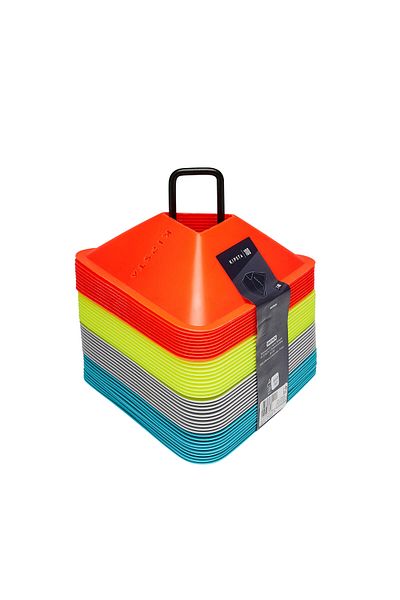 Decathlon Kipsta Cones Set - 40 Sizes - Yellow, Orange, Gray, Blue Tools