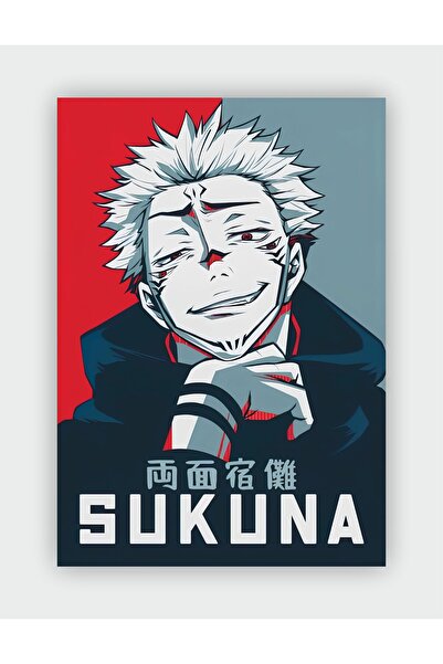 fırsatlar diyarı Jujutsu Kaisen - Sukuna Anime Duvar Posteri - Kalın Kağıt - ...