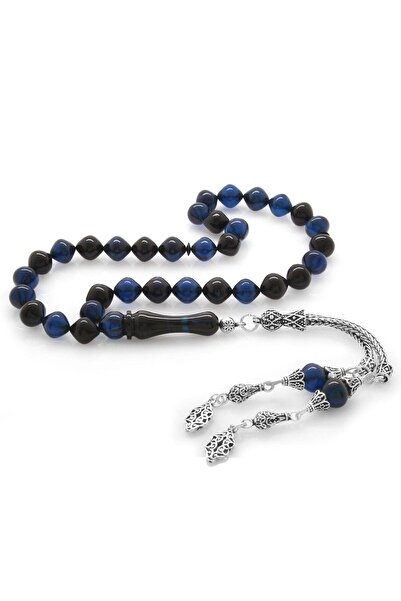 Tesbihane Ασημένιο 925 κεχριμπαρένιο ροζάριο με φούντα