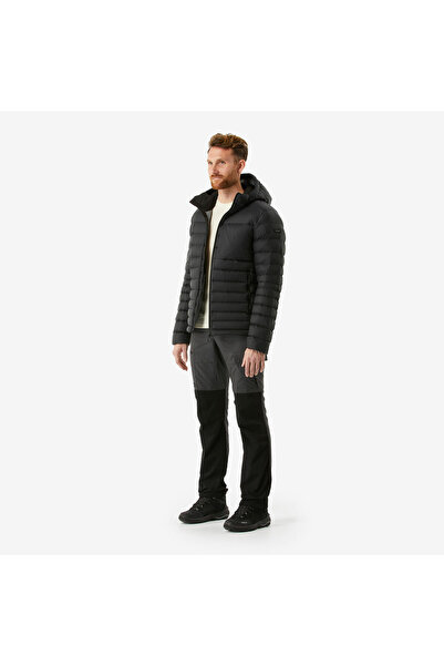 Decathlon Forclaz Erkek Outdoor Kuş Tüyü Şişme Mont - Kapüşonlu - Siyah - MT500 - -10 °C