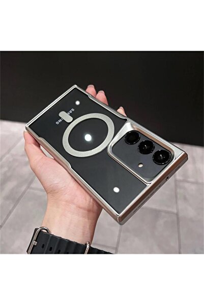 Fibaks Galaxy S23 Kılıf Prizma Kamera Çıkıntılı Magsafe Şarj Destekli Mat Ren...