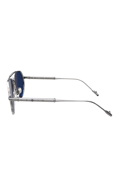 PHILIPPE V N27 Silver Navy Blue Polarized Unisex Sunglasses