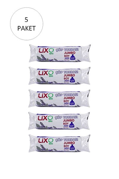 Mu Art J-650 Oversized Garbage Bag 80 X 110 cm 10 Rolls X 5 Pack = 50 Pieces (Black)
