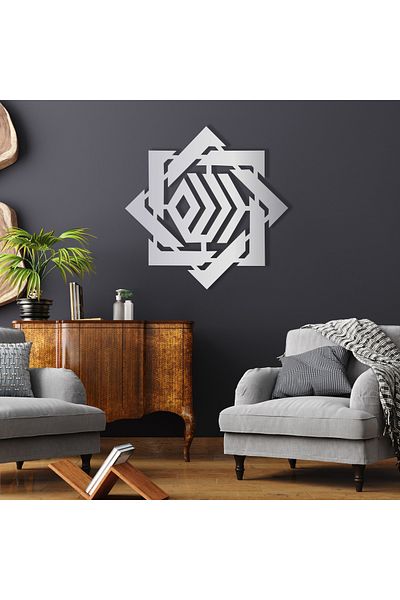 DECOVIENO God Flash Design Wall Table, Home Office Wall Frame (75cm X 75 cm)