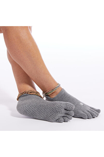 Decathlon Șosete sport gri anti-alunecare cu 5 degete - Yoga