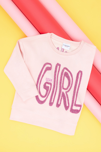 U.S. Polo Assn. Girl's Dusty Pink Sweatshirt 50272430 -Vr050