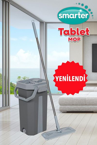 SMARTER Gray Tablet Mop and Mop Cleaning Set