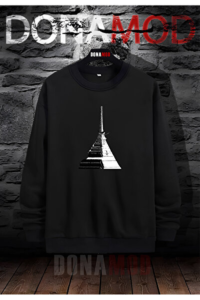 donamod Negru cu gâtul turnat Piano Key Pianist Lecție Muzică Cadou Hanorac c...