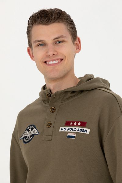 U.S. Polo Assn. Ανδρικό φούτερ Χακί 50271522 -VR027