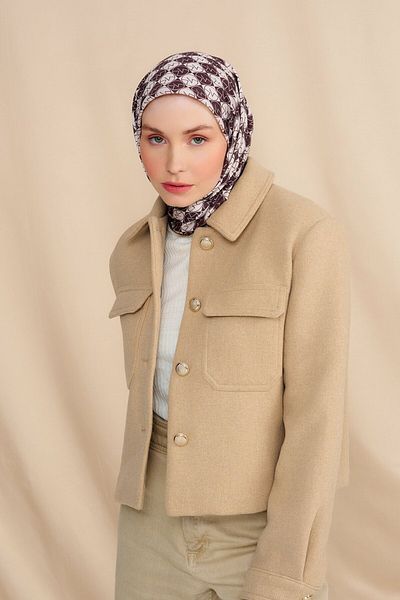 Modakaşmir وشاح قطني من ماركة "MK"