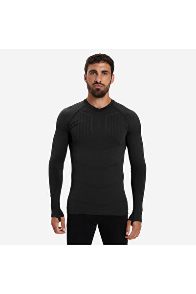 Decathlon Kipsta Yetişkin Uzun Kollu Termal İçlik - Siyah - Keepdry 500