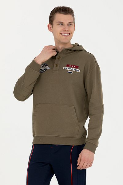 U.S. Polo Assn. Ανδρικό φούτερ Χακί 50271522 -VR027