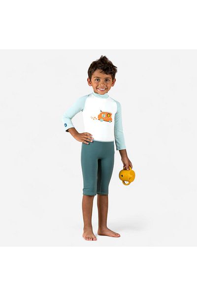 Decathlon Nabaiji Baby / Child UV Protection Long Sleeve Wetsuit - Printed / Blue