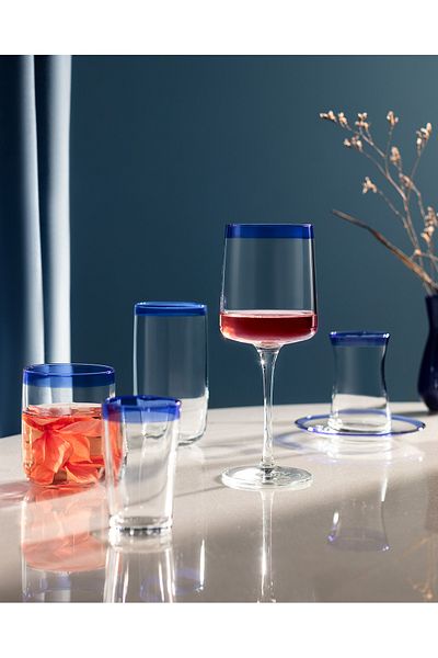 Madame Coco Blue Sky Brim Chapelle Set of 4 Coffee Glasses - 100 ml