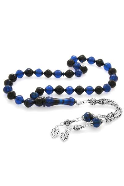 Tesbihane Ασημένιο 925 κεχριμπαρένιο ροζάριο με φούντα