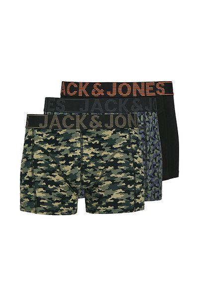 Jack & Jones 12263733   Jacjonah Black Flower Trunks - Πακέτο 3