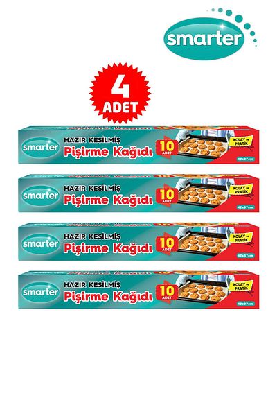 SMARTER 4 Pack Oily Baking Paper 10 Pieces X 4
