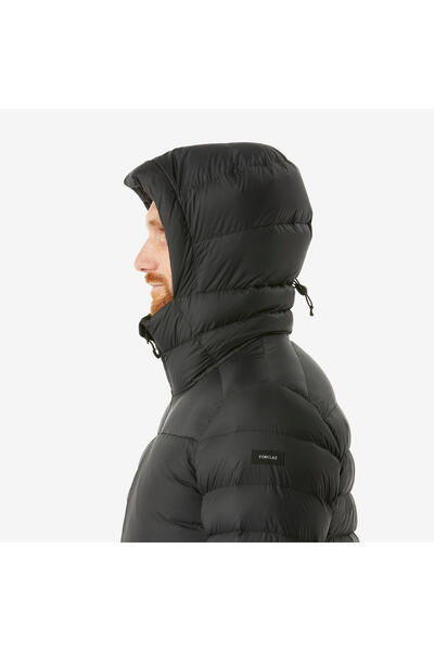 Decathlon Forclaz Erkek Outdoor Kuş Tüyü Şişme Mont - Kapüşonlu - Siyah - MT500 - -10 °C