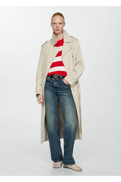 MANGO Woman Rib Knitwear T-Shirt