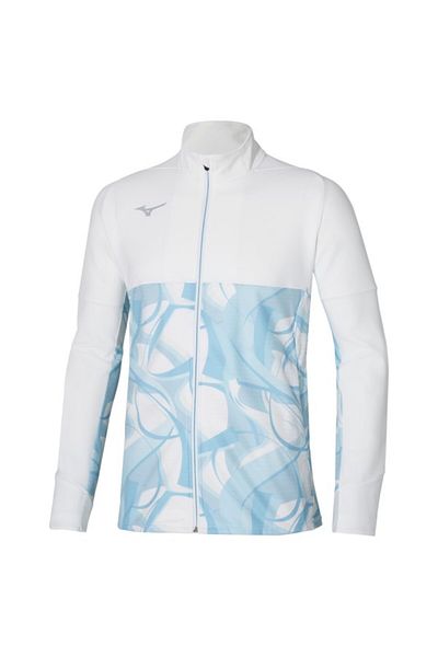 MIZUNO Paris Athlete Men's Warm up Hybrid Jacket - Windbreaker White / Patterned