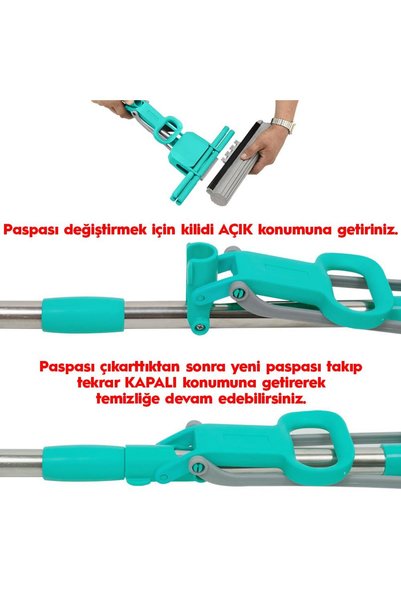 SMARTER Çift Sıkmalı Pratik Paspas Mop