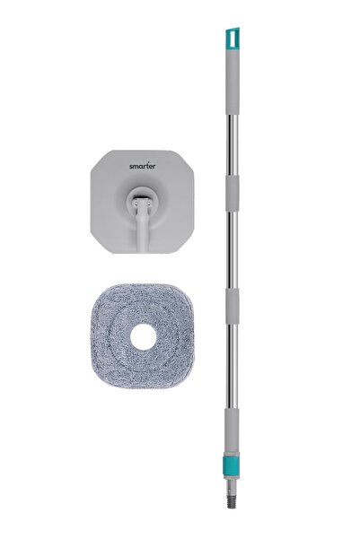 SMARTER Aqua Master Handle - Automatic Cleaning Set, Plate and Mop Tip, Dirty Water Separation Feature