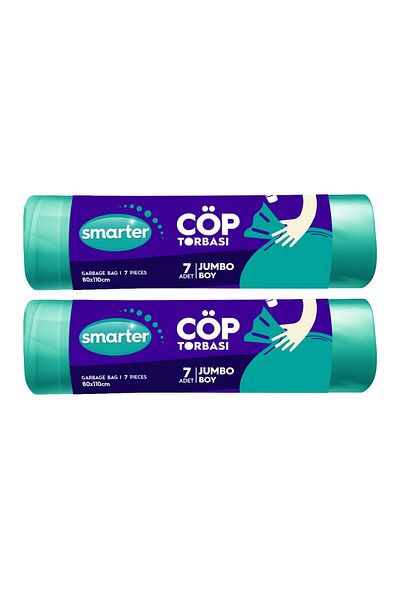 SMARTER 2 كيس قمامة جامبو مقاس 80x110 سم