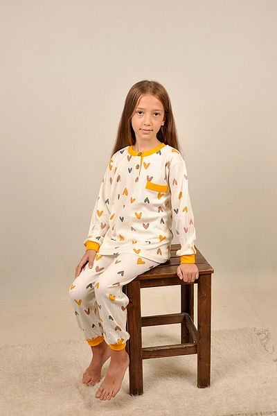 Peki Seturi de pijamale pentru fete - Adăugați 5 plătiți 4, inimă de inimă din bumbac, halat de toaletă pentru pisici și halat 14966