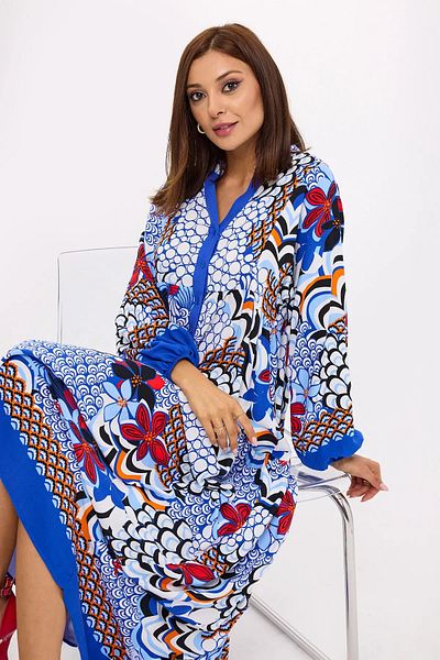 Hiccup Cămașă stratificată cu imprimeu abstract Rochie modestă