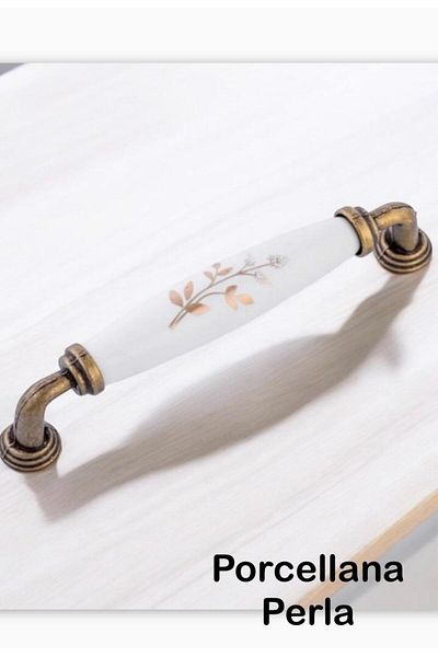 Porcellana Perla الخزف الأثاث المعدني مقبض Kulb خزانة درج مرحاض المطبخ الحمام مقبض -Kulpu-Yakut96mm-STK3302