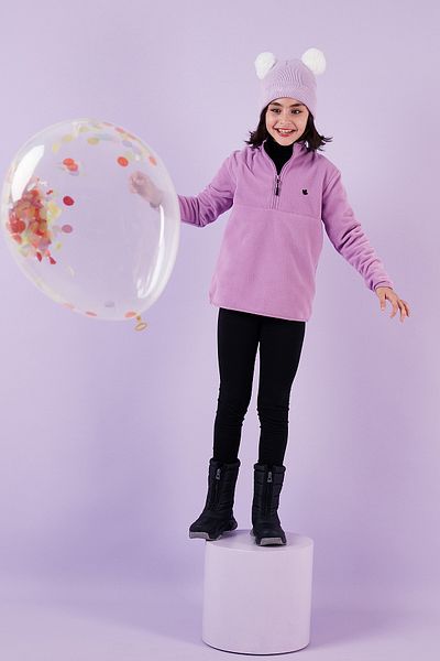 Lela Μαλακή υφή με φερμουάρ γιακάς Raised Winter Fleece Unisex Παιδικό Fleece 5905002