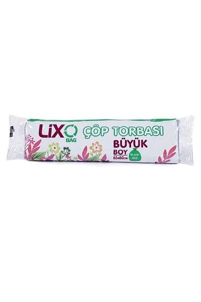 LiderGlobal Large Size Garbage Bag 65 x 80 cm 10 Pieces Roll x 1 Pack = 10 Pieces (Blue)