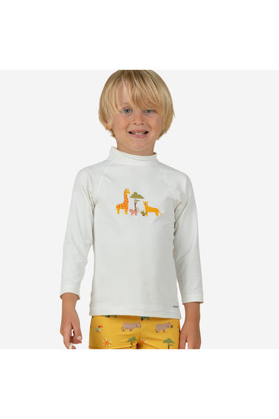 Decathlon Nabaiji Bebek UV Korumalı Uzun Kollu Tişört - Savan Baskılı