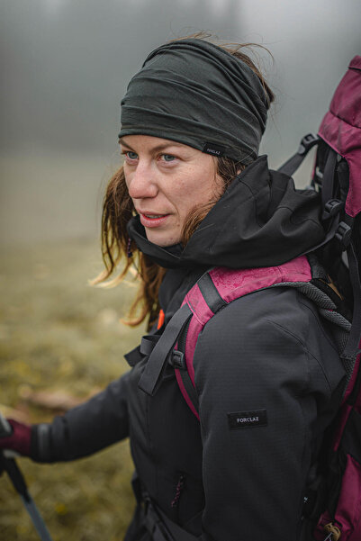 Decathlon Forclaz Kadın Outdoor Rüzgar Kesen Softshell Mont - Siyah - MT500