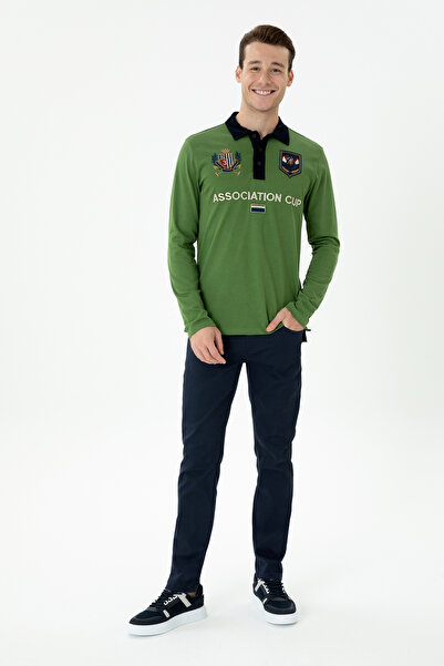 U.S. Polo Assn. Ανδρικό πράσινο φούτερ 50270848-VR054