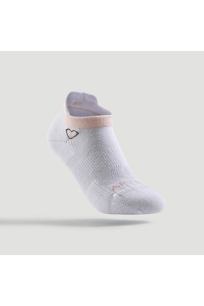 Decathlon Artengo Kids Tennis Socks - Short Socks - 3 Pairs - White / Heart Logo - Rs160