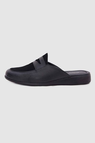 D'S Damat Ανδρικές παντόφλες Black Suede Guest Dowry Groom Home