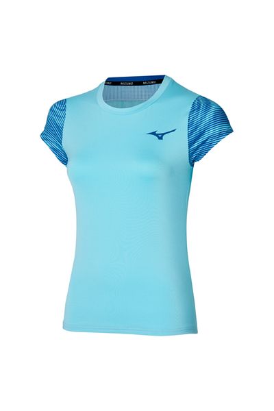 MIZUNO Tricou imprimat Charge pentru femei, albastru