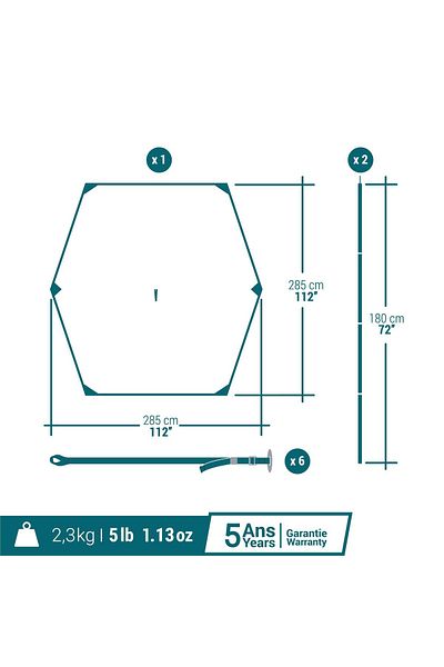 Decathlon Umbră de camping Quechua - Multifuncțională