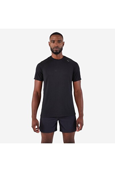 Decathlon Kiprun Erkek Dikişsiz Koşu Tişörtü - Siyah - KIPRUN Run 500 Confort