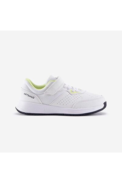 Decathlon Artengo Дитячі тенісні кросівки на липучках - Білі/Жовті - Essentie...