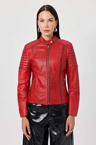 Deri Company Eugenia Red Women's Leather Coat