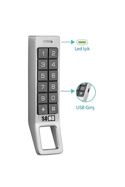 SOHO Şifreli Paslanmaz Kabin Kilidi