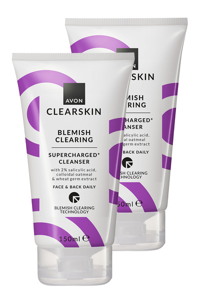 AVON Clearskin Supercharged Lekeler İçin Temizleyici 150 Ml. İkili Set